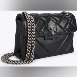Kurt Geiger Black Quilted Mini Kensington Purse